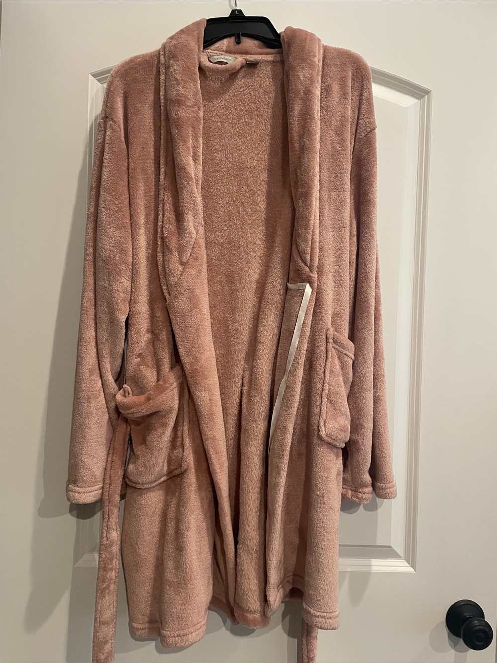 Cozy Plush Robe in Blush Pink
